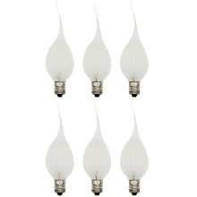 Silicone LED Night Light Bulbs, C7 Replacement Light Bulbs – 0.7W Equivalent to 4W 5W 6W 7W Incandescent, White Warm 2700K, Christmas String Lights, Electric Window Candles | 6 Pack