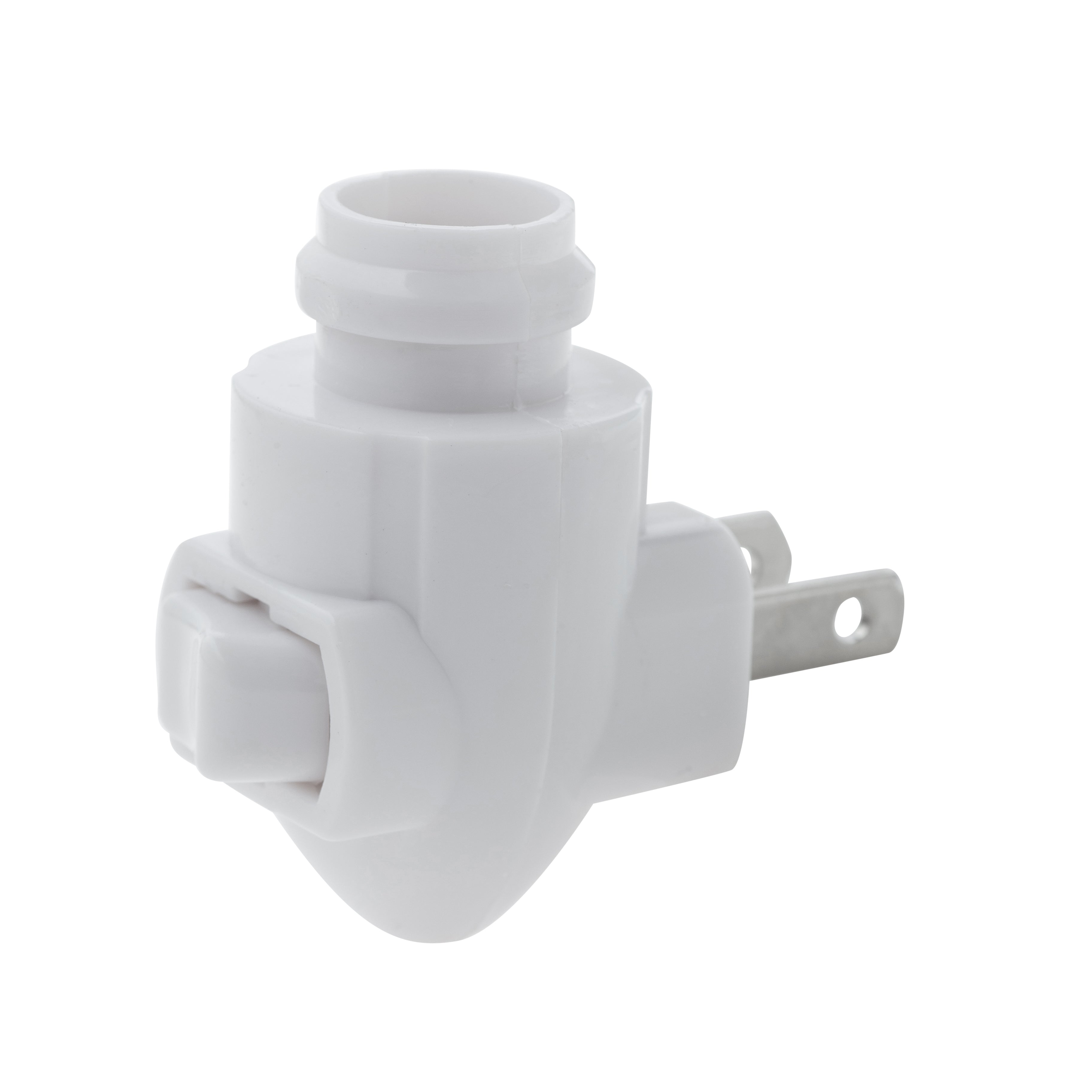 2 Pack -Plug in Night Light Modules White Plastic Include Flicker Night Light Bulbs, Great for Making Your Own Halloween Fall Christmas Holiday Flickering Night Lights