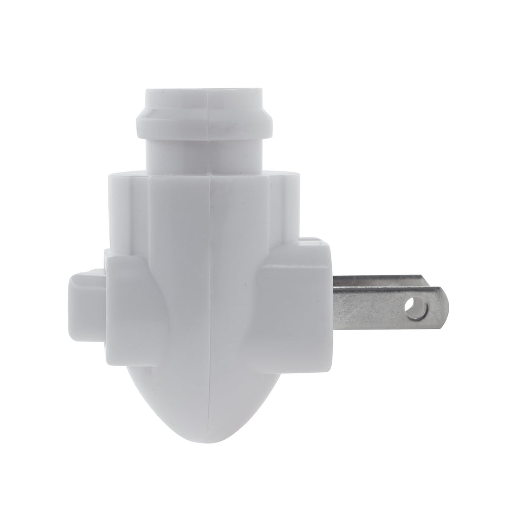 2 Pack -Plug in Night Light Modules White Plastic Include Flicker Night Light Bulbs, Great for Making Your Own Halloween Fall Christmas Holiday Flickering Night Lights